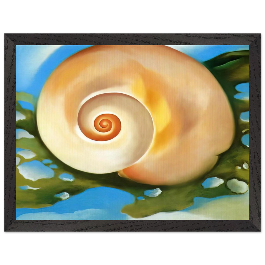 Pink Shell with Seaweed by Georgia O'Keeffe — Framed art print at Zephyeer