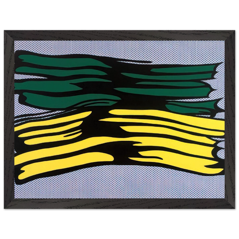 YELLOW AND GREEN BRUSHSTROKES 1966 0 by Roy Lichtenstein — Framed art print at Zephyeer