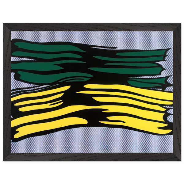YELLOW AND GREEN BRUSHSTROKES 1966 0 by Roy Lichtenstein — Framed art print at Zephyeer