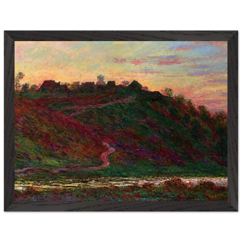 The Village of La Roche-Blond, Sunset by Claude Monet — Framed art print at Zephyeer
