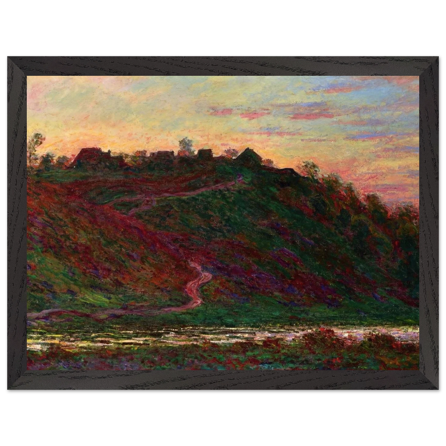 The Village of La Roche-Blond, Sunset by Claude Monet — Framed art print at Zephyeer