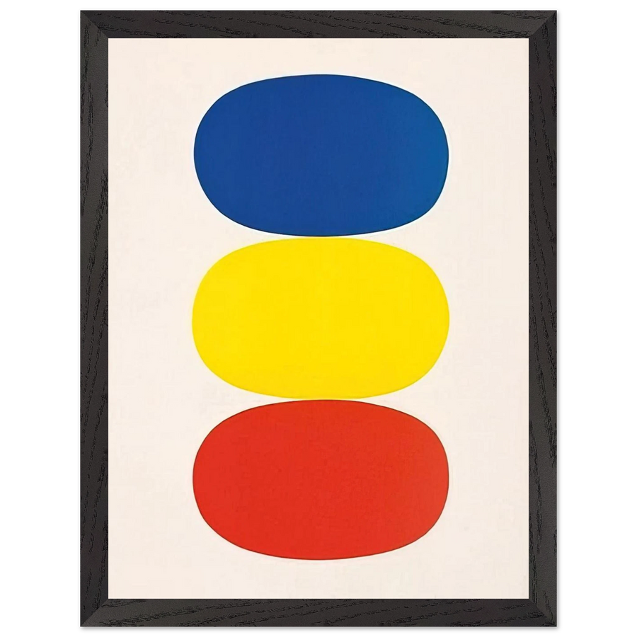 Blue and Yellow and Red-Orange by Ellsworth Kelly — Framed art print at Zephyeer