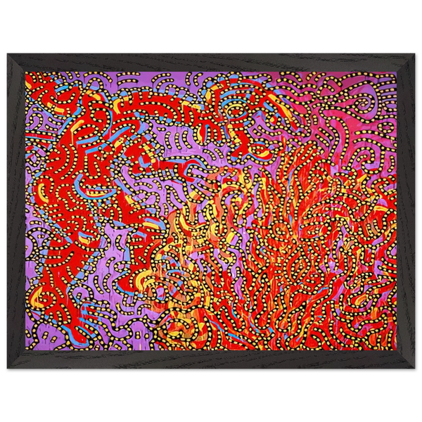 MOSES AND THE BURNING BUSH 1985 by Keith Haring — Framed art print at Zephyeer