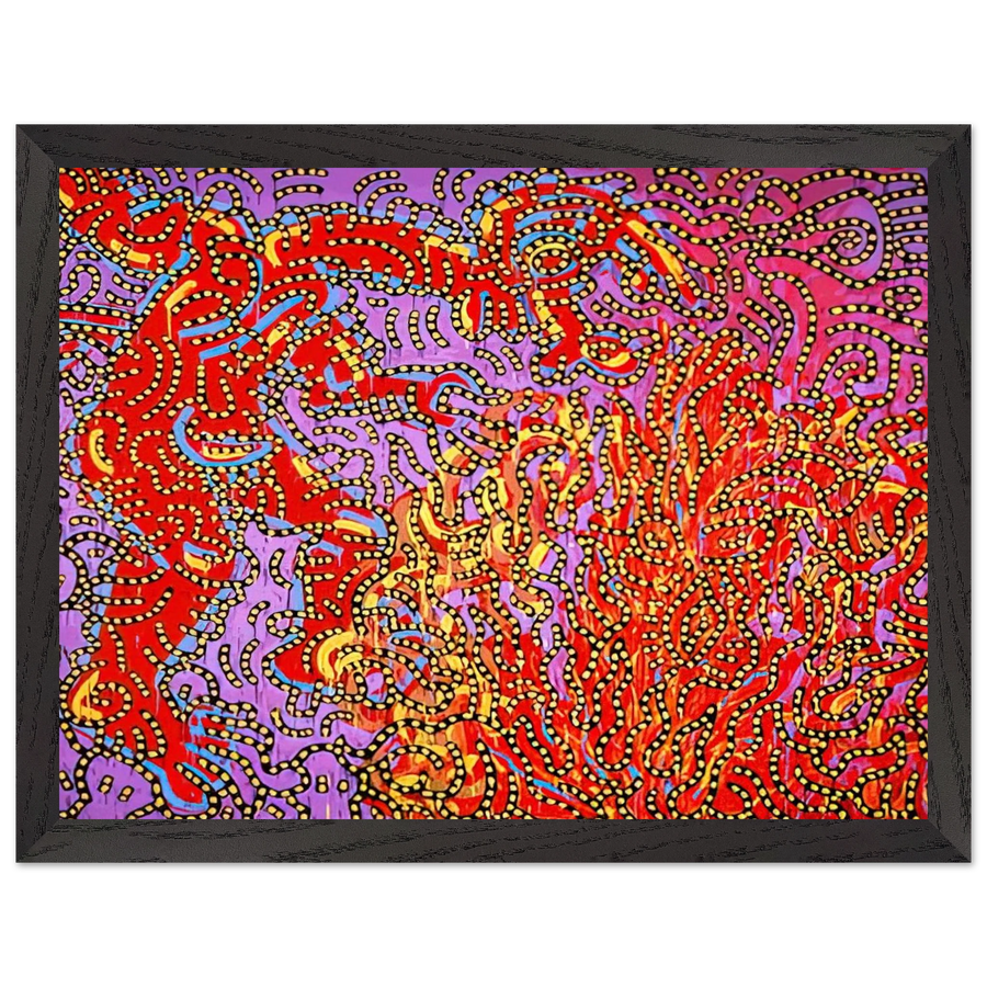MOSES AND THE BURNING BUSH 1985 by Keith Haring — Framed art print at Zephyeer