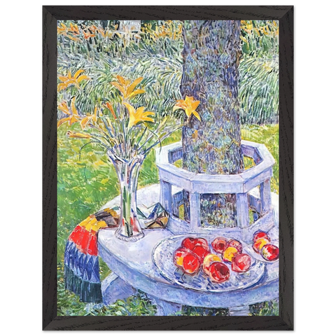 Mrs. Hassam's Garden at East Hampton by Childe Hassam — Framed art print at Zephyeer