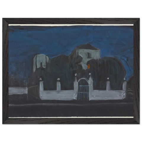 NIGHT GARDEN WITH BUILDINGS by Gabriele Munter — Framed art print at Zephyeer
