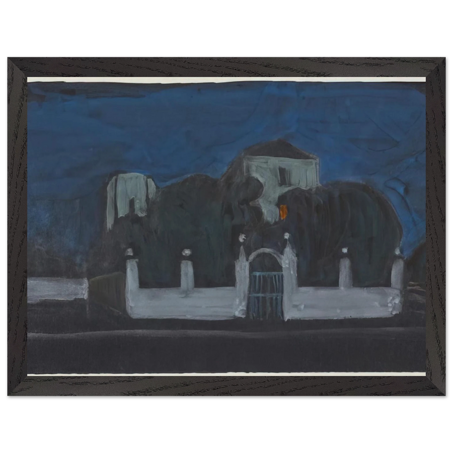NIGHT GARDEN WITH BUILDINGS by Gabriele Munter — Framed art print at Zephyeer