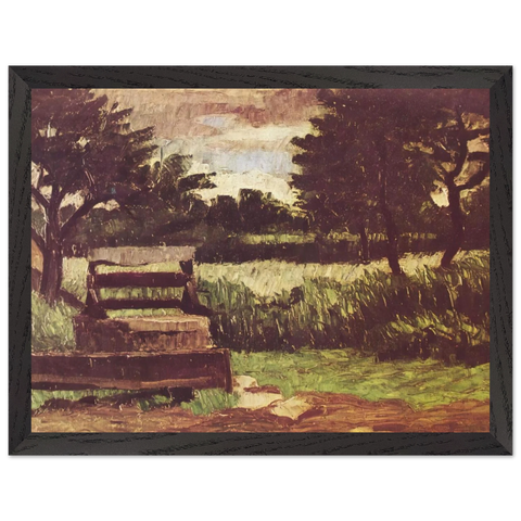 Landscape with fountain by Paul Cézanne — Framed art print at Zephyeer
