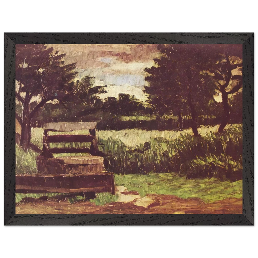 Landscape with fountain by Paul Cézanne — Framed art print at Zephyeer