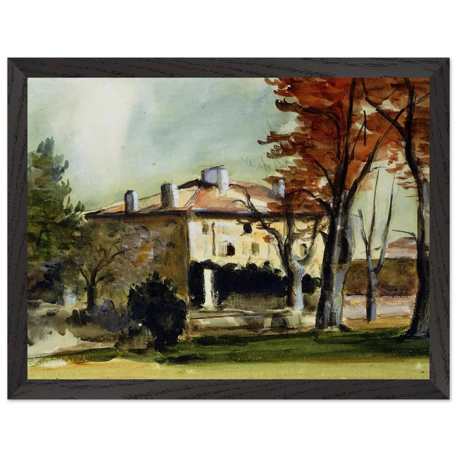 The Manor House at Jas de Bouffan by Paul Cézanne — Framed art print at Zephyeer