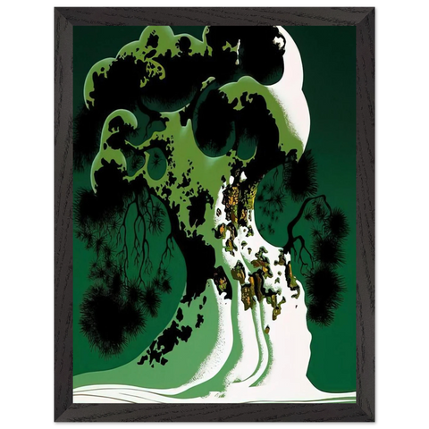Snow Covered Bonsai by Eyvind Earle — Framed art print at Zephyeer
