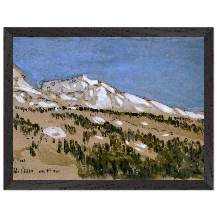 Mt. Hood Oregon by Childe Hassam — Framed art print at Zephyeer