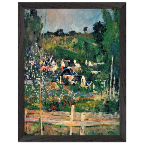 View of Auvers by Paul Cézanne — Framed art print at Zephyeer