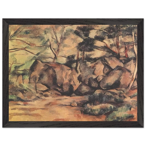Woodland with Boulders by Paul Cézanne — Framed art print at Zephyeer