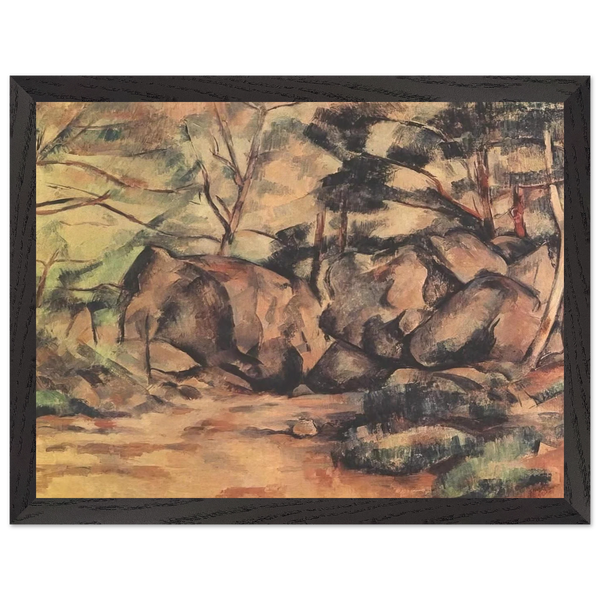 Woodland with Boulders by Paul Cézanne — Framed art print at Zephyeer