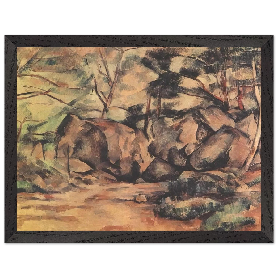 Woodland with Boulders by Paul Cézanne — Framed art print at Zephyeer