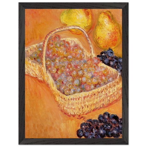 Basket of Graphes, Quinces and Pears by Claude Monet — Framed art print at Zephyeer