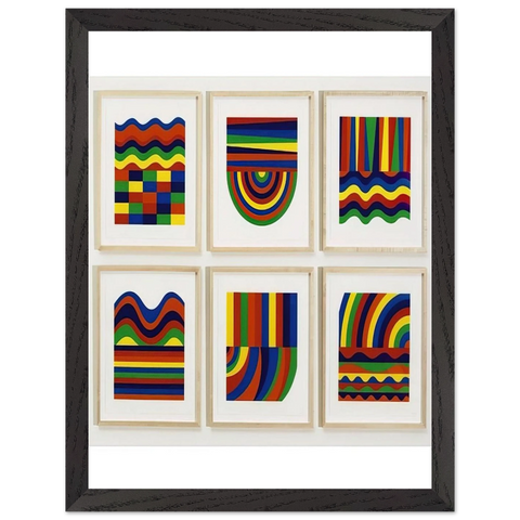 Arcs and Bands in Colors by Sol LeWitt — Framed art print at Zephyeer