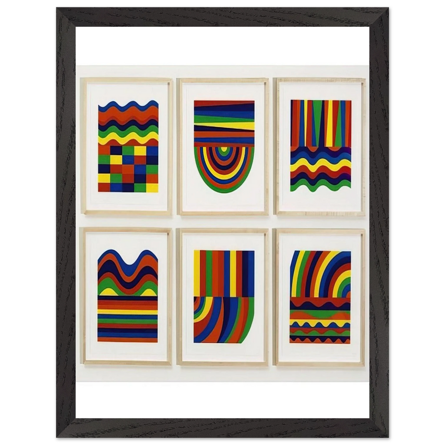 Arcs and Bands in Colors by Sol LeWitt — Framed art print at Zephyeer