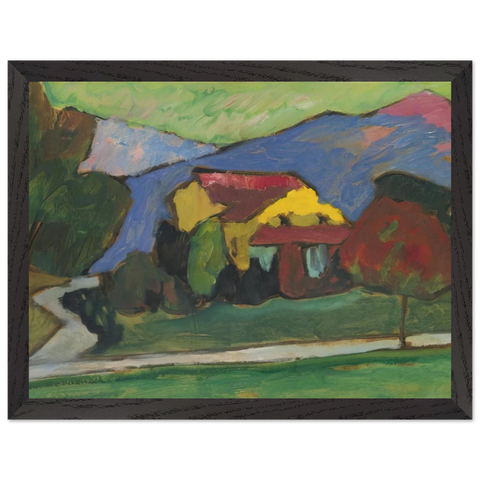 THE YELLOW HOUSE 1908 by Gabriele Munter — Framed art print at Zephyeer