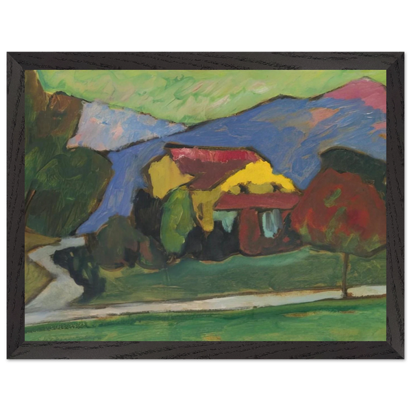 THE YELLOW HOUSE 1908 by Gabriele Munter — Framed art print at Zephyeer