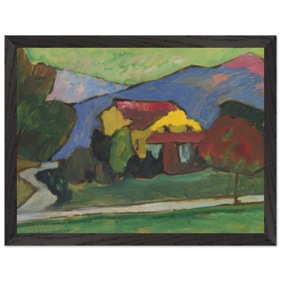 THE YELLOW HOUSE 1908 by Gabriele Munter — Framed art print at Zephyeer