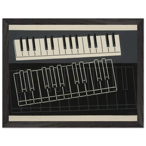 PIANO KEYS 1932 by Josef Albers — Framed art print at Zephyeer