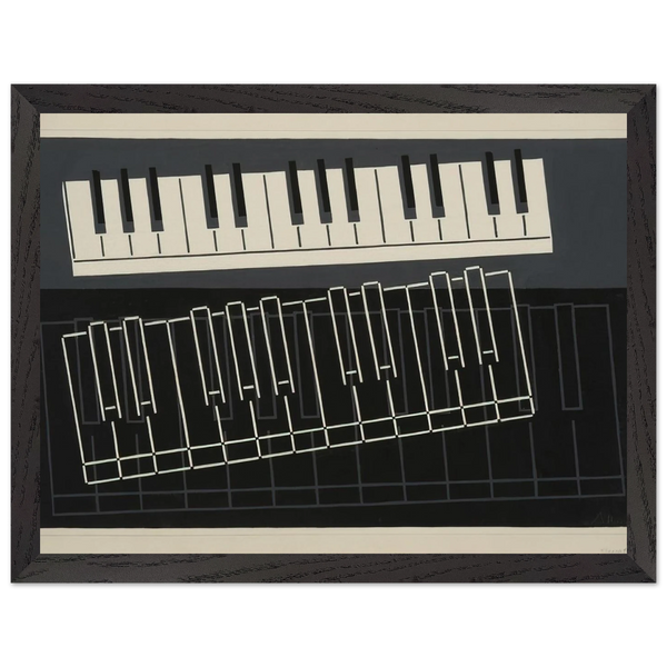 PIANO KEYS 1932 by Josef Albers — Framed art print at Zephyeer