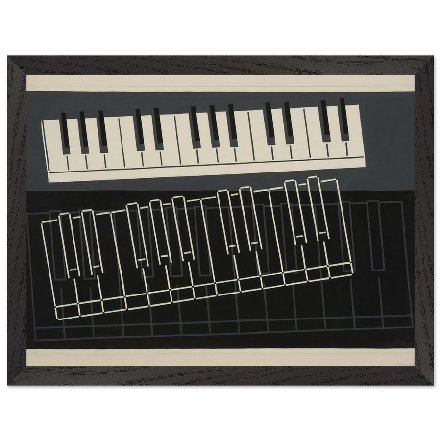 PIANO KEYS 1932 by Josef Albers — Framed art print at Zephyeer
