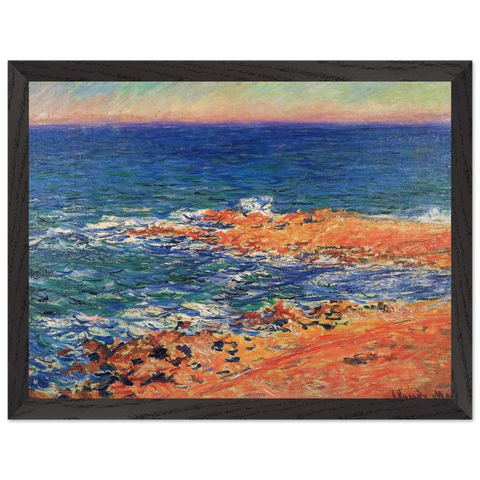 The Big Blue Sea in Antibes by Claude Monet — Framed art print at Zephyeer