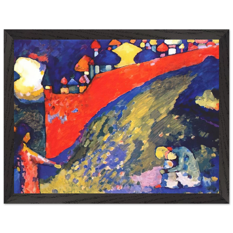 RED WALL DESTINY 1909 by Wassily Kandinsky — Framed art print at Zephyeer