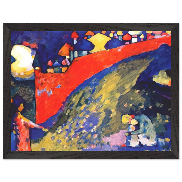 RED WALL DESTINY 1909 by Wassily Kandinsky — Framed art print at Zephyeer