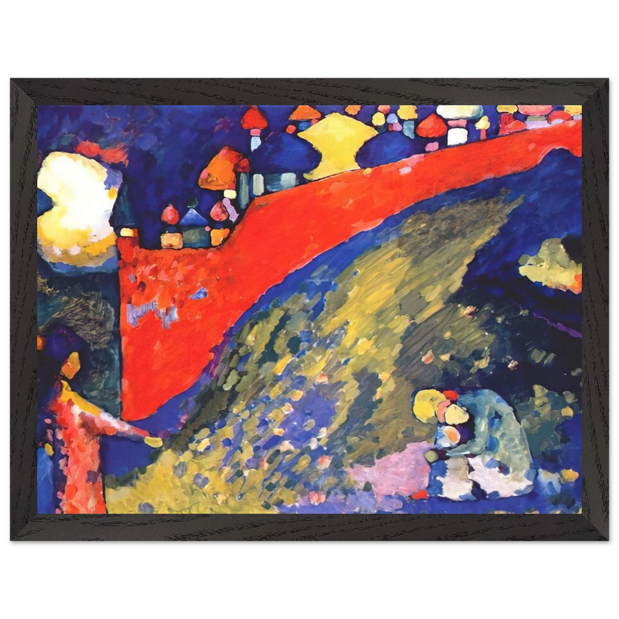 RED WALL DESTINY 1909 by Wassily Kandinsky — Framed art print at Zephyeer