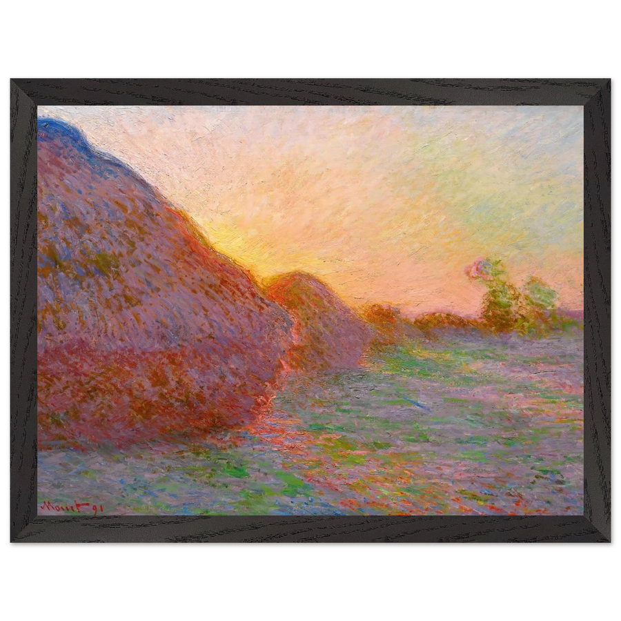 Haystacks by Claude Monet — Framed art print at Zephyeer