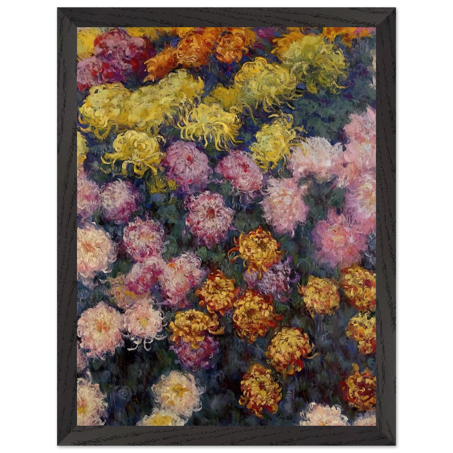 Bed of Chrysanthemums by Claude Monet — Framed art print at Zephyeer