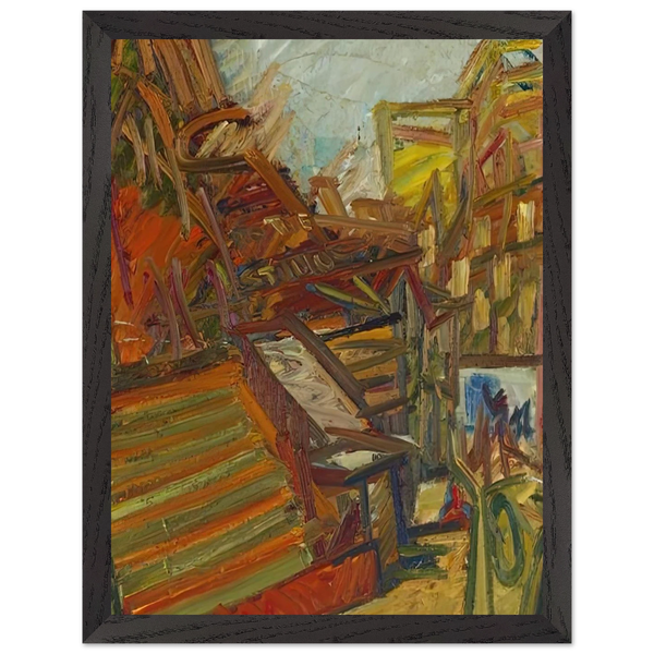 TO THE STUDIOS 1991 by Frank Auerbach — Framed art print at Zephyeer