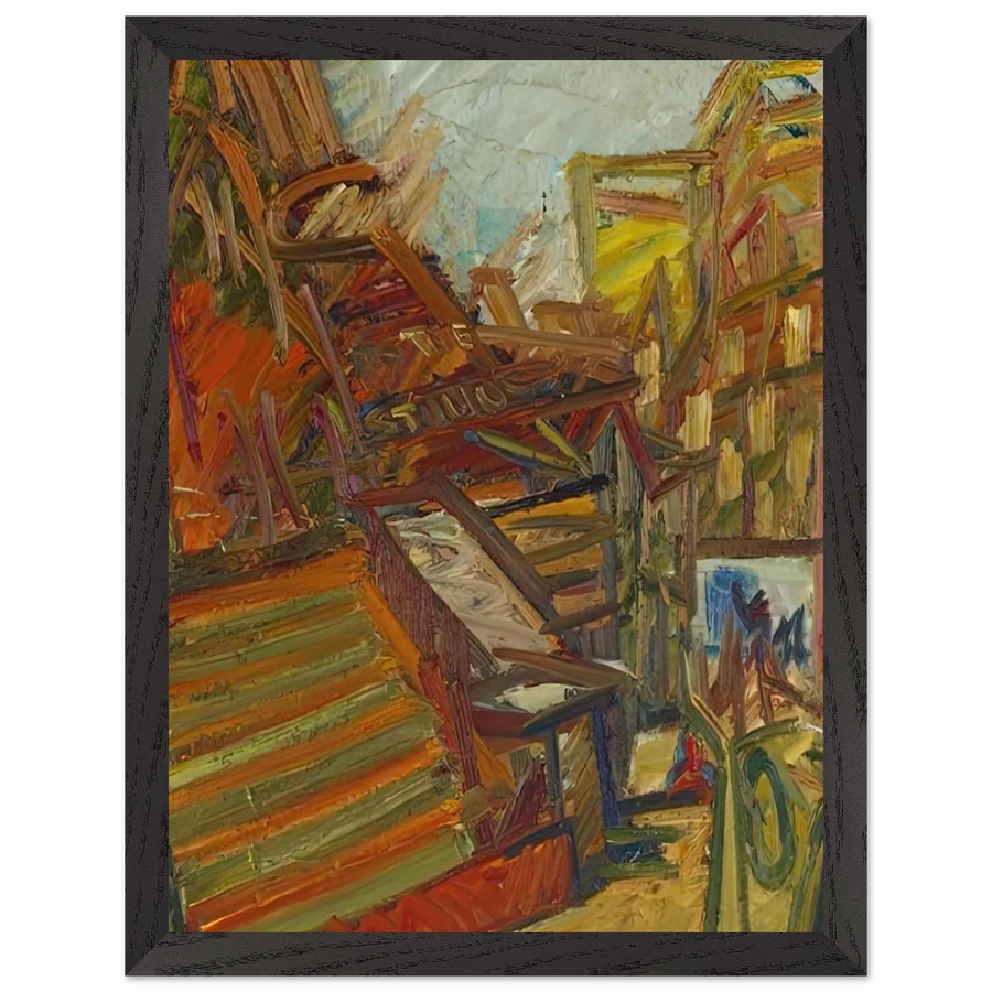 TO THE STUDIOS 1991 by Frank Auerbach — Framed art print at Zephyeer