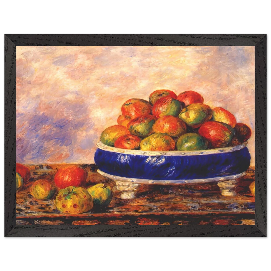 Apples in a dish by Pierre-Auguste Renoir — Framed art print at Zephyeer