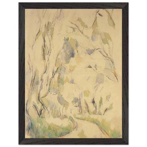 Well by the Winding Road in the Park of Chateau Noir by Paul Cézanne — Framed art print at Zephyeer