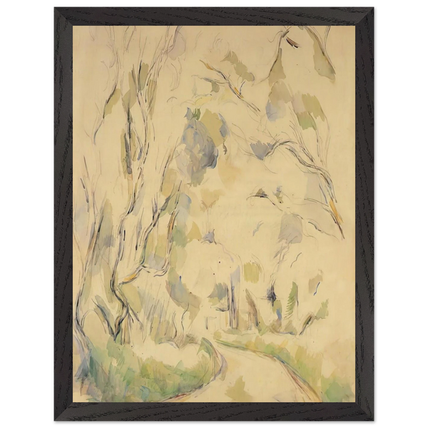 Well by the Winding Road in the Park of Chateau Noir by Paul Cézanne — Framed art print at Zephyeer