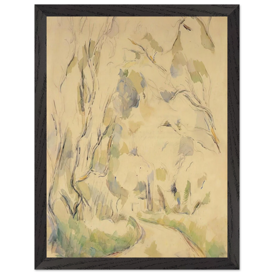 Well by the Winding Road in the Park of Chateau Noir by Paul Cézanne — Framed art print at Zephyeer