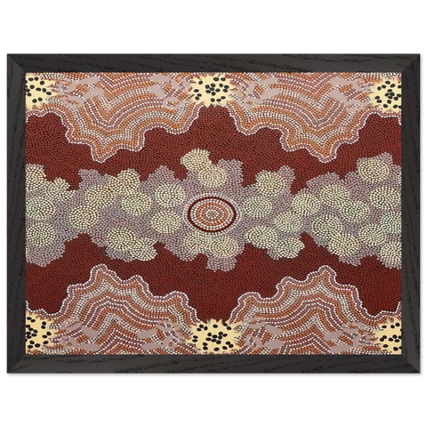 Malaka Honey Ant Dreaming - 1992 by Clifford Possum Tjapaltjarri — Framed art print at Zephyeer