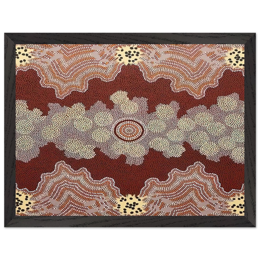 Malaka Honey Ant Dreaming - 1992 by Clifford Possum Tjapaltjarri — Framed art print at Zephyeer