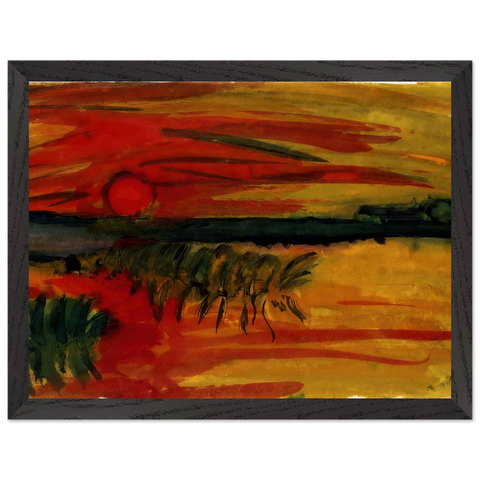 Sunset by Emil Nolde — Framed art print at Zephyeer