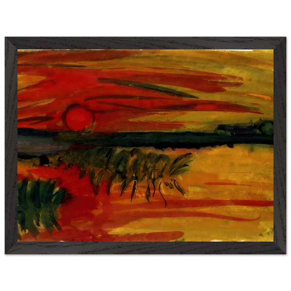 Sunset by Emil Nolde — Framed art print at Zephyeer