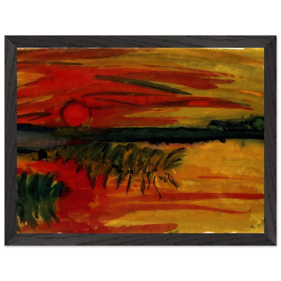 Sunset by Emil Nolde — Framed art print at Zephyeer