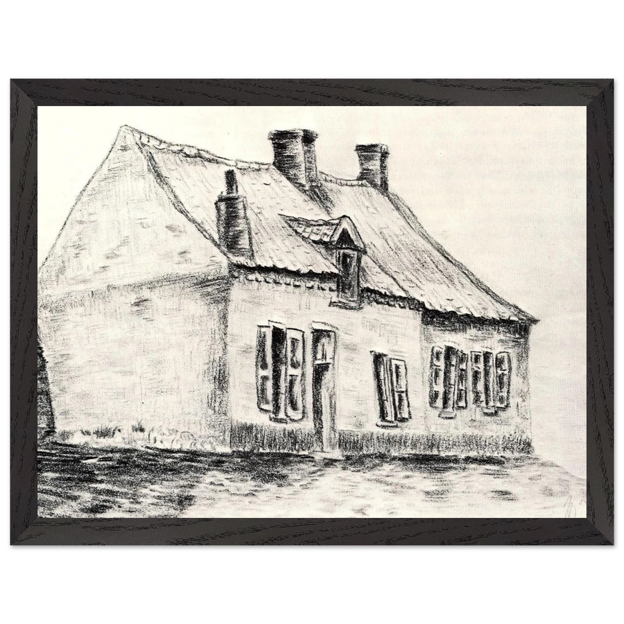A house Magros by Vincent van Gogh — Framed art print at Zephyeer