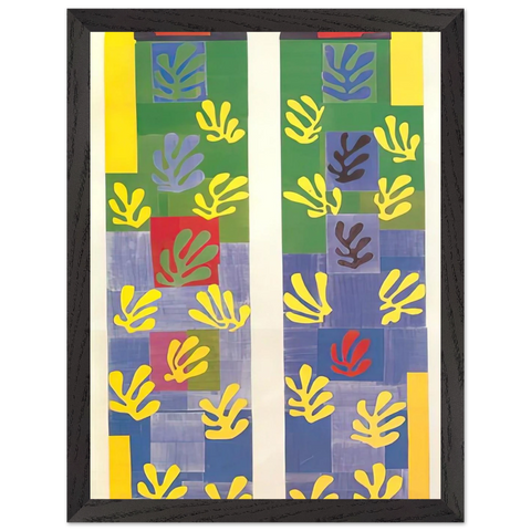 STAINED GLASS WINDOW WINDOW OF THE ABSIDE OF THE ROSARY CHAPEL 1949 by Henri Matisse — Framed art print at Zephyeer