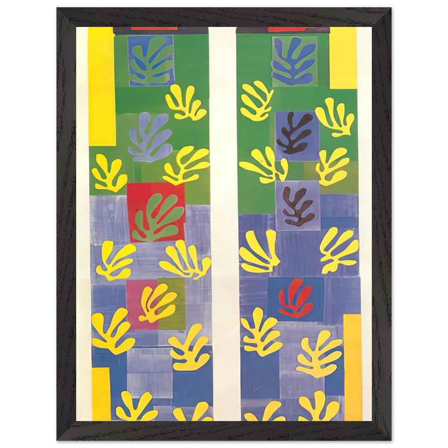 STAINED GLASS WINDOW WINDOW OF THE ABSIDE OF THE ROSARY CHAPEL 1949 by Henri Matisse — Framed art print at Zephyeer