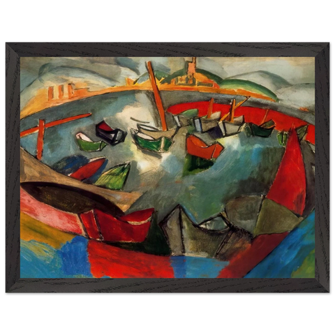 BOATS IN MARSEILLE 1908 by Raoul Dufy — Framed art print at Zephyeer